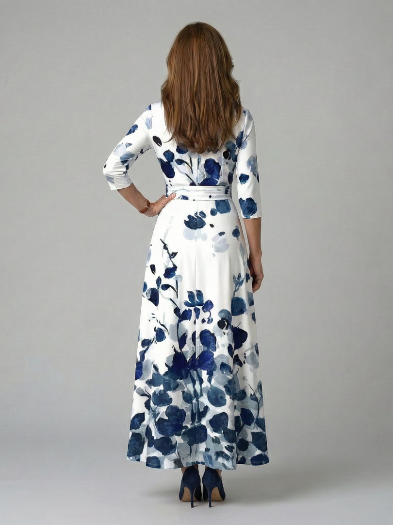 Celine | Vestido midi con escote cruzado
