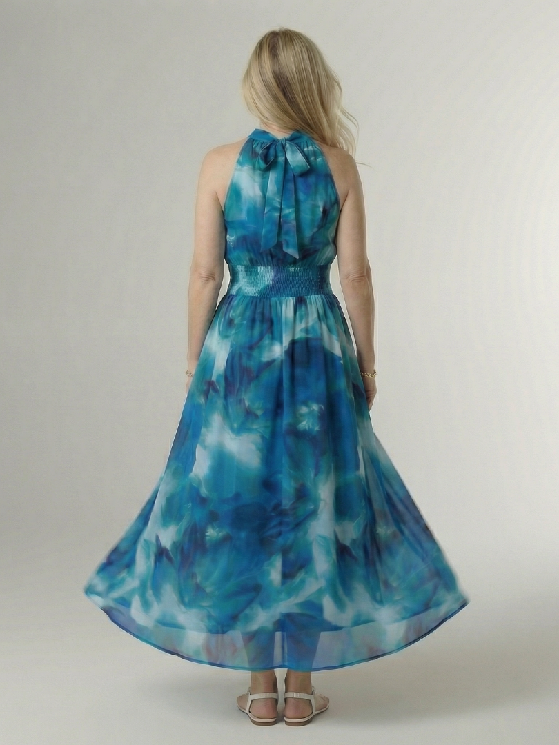 Silin | Vestido midi de cebra con halter