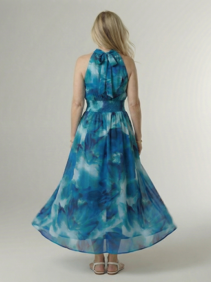 Silin | Vestido midi de cebra con halter
