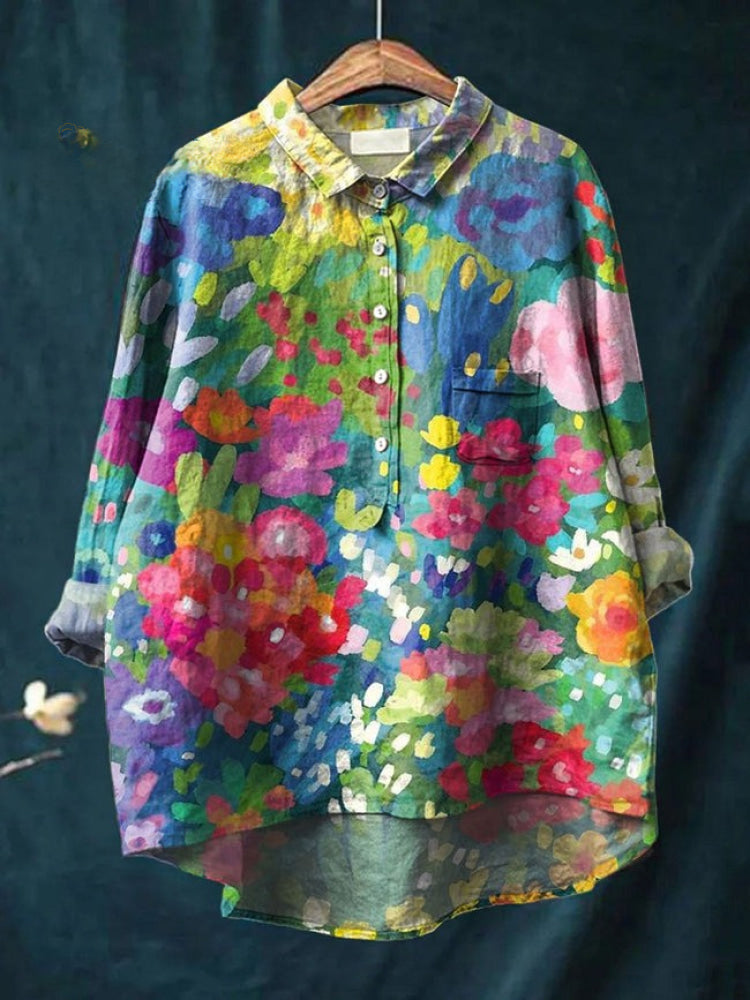 Lina | Camisa Bordada Colorida y Vibrante