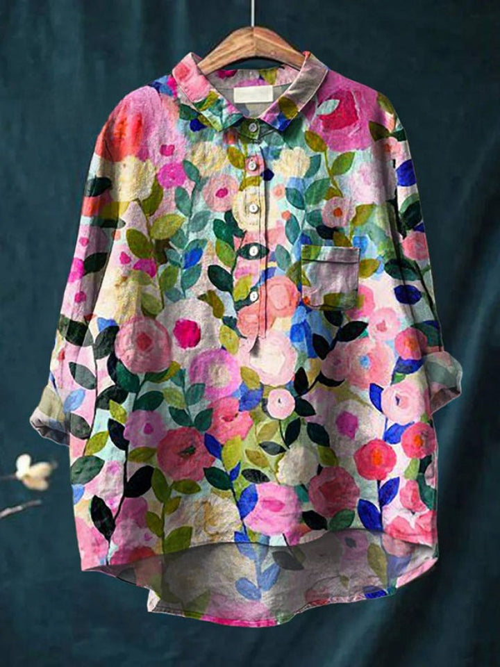 Lina | Camisa Bordada Colorida y Vibrante