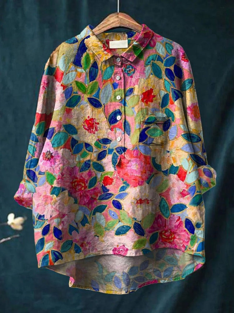 Lina | Camisa Bordada Colorida y Vibrante
